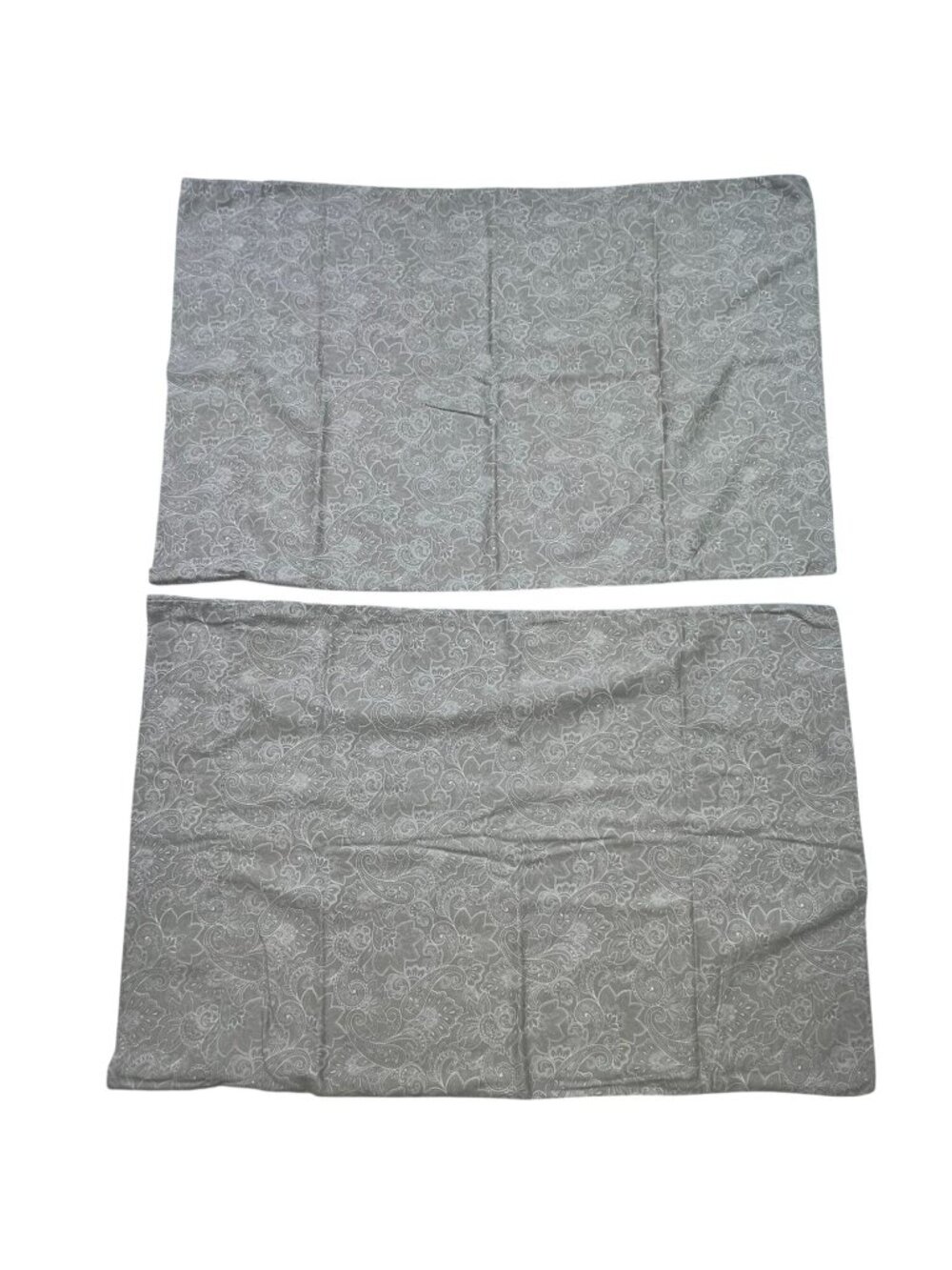 Better Homes & Gardens Gray Damask Cotton Standard Pillowcase Set 2pc Paisley